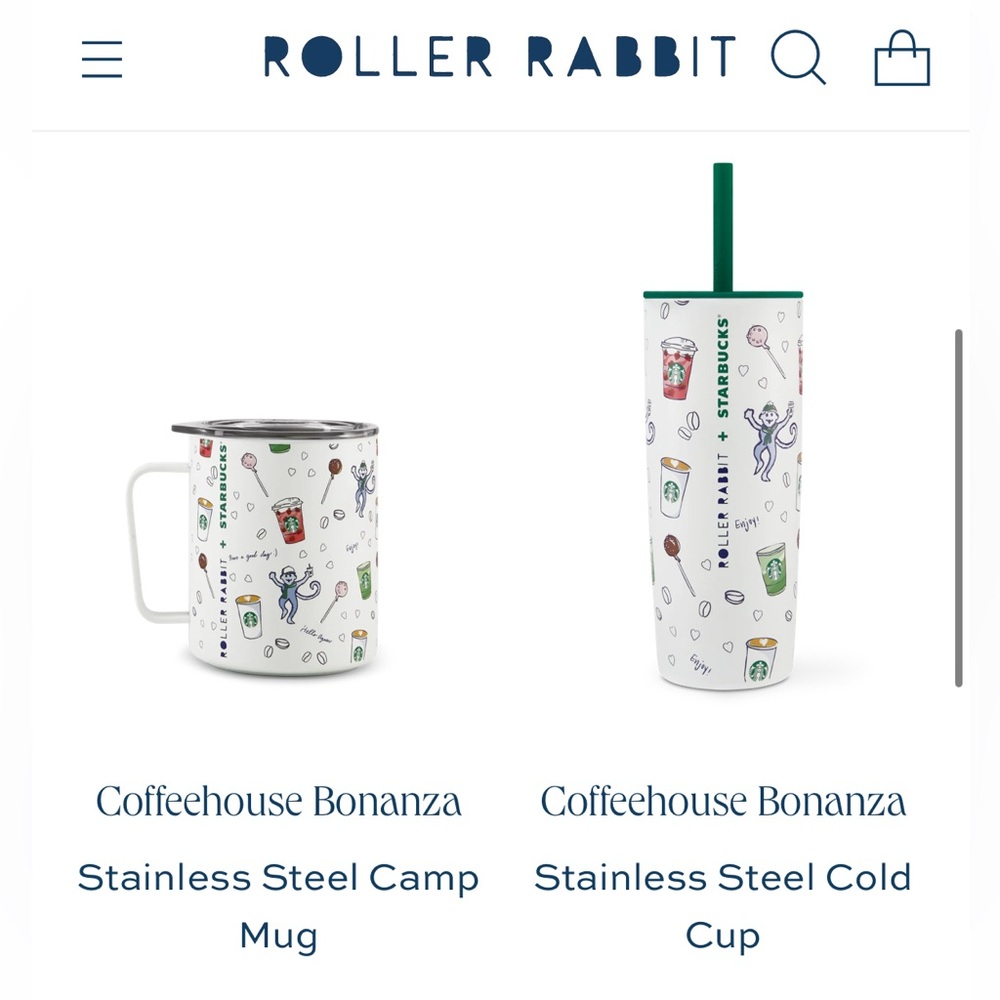 Starbucks x Roller Rabbit Colorful Graphic Tumbler MIIR
